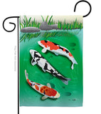Koi - Sea Animals Coastal Vertical Impressions Decorative Flags HG107002 Made In USA