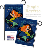 Mermaid Kiess - Sea Animals Coastal Vertical Impressions Decorative Flags HG107070 Made In USA