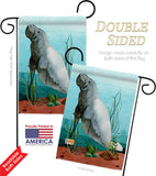 Manatee - Sea Animals Coastal Vertical Impressions Decorative Flags HG107074 Made In USA