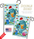 Manatees Christmas - Sea Animals Coastal Vertical Impressions Decorative Flags HG107075 Made In USA