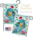 Manatees Christmas - Sea Animals Coastal Vertical Impressions Decorative Flags HG107075 Made In USA