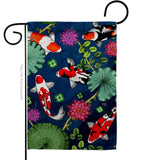 Koi Pond - Sea Animals Nature Vertical Impressions Decorative Flags HG107077 Made In USA