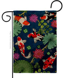 Koi Pond - Sea Animals Nature Vertical Impressions Decorative Flags HG107077 Made In USA