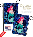 Beautiful Mermaid - Sea Animals Coastal Vertical Impressions Decorative Flags HG137622 Made In USA