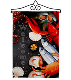 Seafood - Sea Animals Coastal Vertical Impressions Decorative Flags HG107069 Made In USA