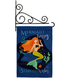 Mermaid Kiess - Sea Animals Coastal Vertical Impressions Decorative Flags HG107070 Made In USA