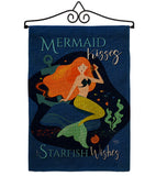 Mermaid Kiess - Sea Animals Coastal Vertical Impressions Decorative Flags HG107070 Made In USA