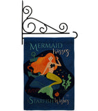 Mermaid Kiess - Sea Animals Coastal Vertical Impressions Decorative Flags HG107070 Made In USA