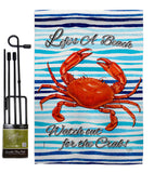 Beach Crabs - Sea Animals Coastal Vertical Impressions Decorative Flags HG107072 Made In USA