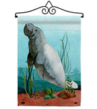 Manatee - Sea Animals Coastal Vertical Impressions Decorative Flags HG107074 Made In USA