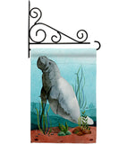 Manatee - Sea Animals Coastal Vertical Impressions Decorative Flags HG107074 Made In USA