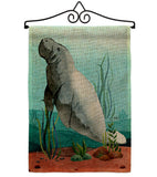 Manatee - Sea Animals Coastal Vertical Impressions Decorative Flags HG107074 Made In USA