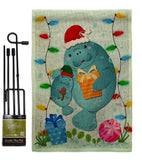 Manatees Christmas - Sea Animals Coastal Vertical Impressions Decorative Flags HG107075 Made In USA