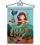 Tropical Fishies - Sea Animals Coastal Vertical Impressions Decorative Flags HG107076 Made In USA