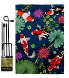 Koi Pond - Sea Animals Nature Vertical Impressions Decorative Flags HG107077 Made In USA