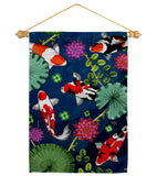 Koi Pond - Sea Animals Nature Vertical Impressions Decorative Flags HG107077 Made In USA