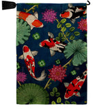 Koi Pond - Sea Animals Nature Vertical Impressions Decorative Flags HG107077 Made In USA