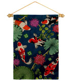 Koi Pond - Sea Animals Nature Vertical Impressions Decorative Flags HG107077 Made In USA