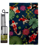 Koi Pond - Sea Animals Nature Vertical Impressions Decorative Flags HG107077 Made In USA