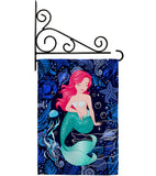 Beautiful Mermaid - Sea Animals Coastal Vertical Impressions Decorative Flags HG137622 Made In USA