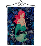 Beautiful Mermaid - Sea Animals Coastal Vertical Impressions Decorative Flags HG137622 Made In USA