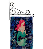 Beautiful Mermaid - Sea Animals Coastal Vertical Impressions Decorative Flags HG137622 Made In USA