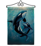 Killer Whale - Sea Animals Nature Vertical Impressions Decorative Flags HG120277 Made In USA