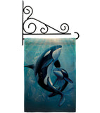 Killer Whale - Sea Animals Nature Vertical Impressions Decorative Flags HG120277 Made In USA