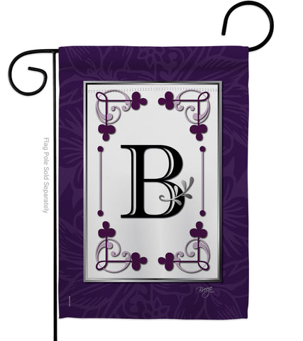 Classic B Initial - Simply Beauty Interests Vertical Impressions Decorative Flags HG130002 Made In USA