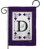 Classic D Initial - Simply Beauty Interests Vertical Impressions Decorative Flags HG130004 Made In USA