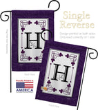 Classic H Initial - Simply Beauty Interests Vertical Impressions Decorative Flags HG130008 Made In USA