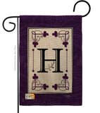 Classic H Initial - Simply Beauty Interests Vertical Impressions Decorative Flags HG130008 Made In USA