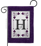 Classic H Initial - Simply Beauty Interests Vertical Impressions Decorative Flags HG130008 Made In USA