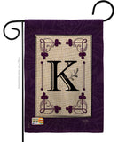 Classic K Initial - Simply Beauty Interests Vertical Impressions Decorative Flags HG130011 Made In USA