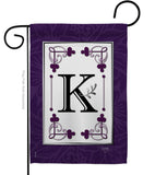 Classic K Initial - Simply Beauty Interests Vertical Impressions Decorative Flags HG130011 Made In USA