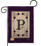 Classic P Initial - Simply Beauty Interests Vertical Impressions Decorative Flags HG130016 Made In USA