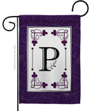 Classic P Initial - Simply Beauty Interests Vertical Impressions Decorative Flags HG130016 Made In USA