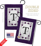 Classic T Initial - Simply Beauty Interests Vertical Impressions Decorative Flags HG130020 Made In USA