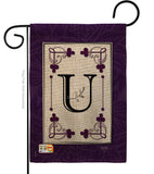 Classic U Initial - Simply Beauty Interests Vertical Impressions Decorative Flags HG130021 Made In USA