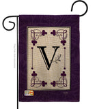 Classic V Initial - Simply Beauty Interests Vertical Impressions Decorative Flags HG130022 Made In USA