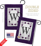 Classic W Initial - Simply Beauty Interests Vertical Impressions Decorative Flags HG130023 Made In USA