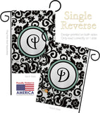 Damask D Initial - Simply Beauty Interests Vertical Impressions Decorative Flags HG130056 Made In USA