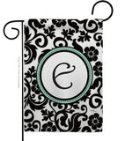 Damask E Initial - Simply Beauty Interests Vertical Impressions Decorative Flags HG130057 Made In USA