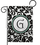 Damask G Initial - Simply Beauty Interests Vertical Impressions Decorative Flags HG130059 Made In USA