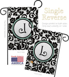 Damask L Initial - Simply Beauty Interests Vertical Impressions Decorative Flags HG130064 Made In USA
