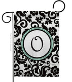 Damask O Initial - Simply Beauty Interests Vertical Impressions Decorative Flags HG130067 Made In USA