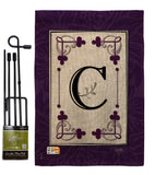 Classic C Initial - Simply Beauty Interests Vertical Impressions Decorative Flags HG130003 Made In USA