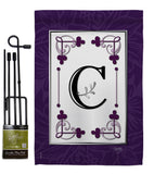 Classic C Initial - Simply Beauty Interests Vertical Impressions Decorative Flags HG130003 Made In USA