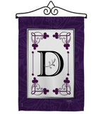 Classic D Initial - Simply Beauty Interests Vertical Impressions Decorative Flags HG130004 Made In USA