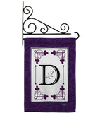 Classic D Initial - Simply Beauty Interests Vertical Impressions Decorative Flags HG130004 Made In USA